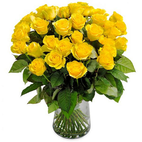 Букет из 35 желтых роз - Фото 1