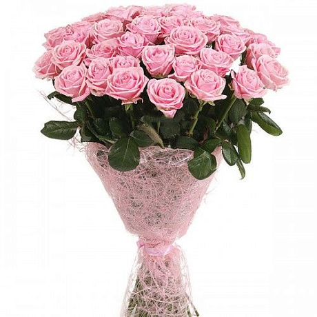 Букет из 33 розовых роз - Фото 1