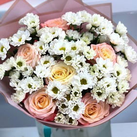 Букет с хризантемами №186