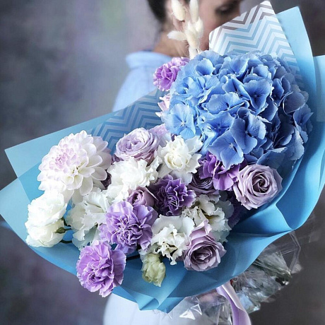 Букет цветов Синеглазка №162 - Фото 1