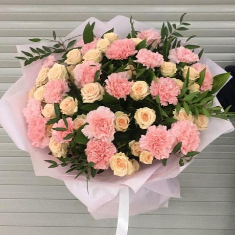 Букет цветов Розово - кремовый - Фото 1