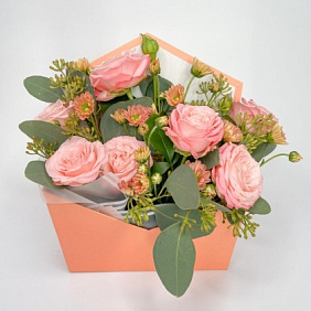 Букет "Осень в розовых тонах"