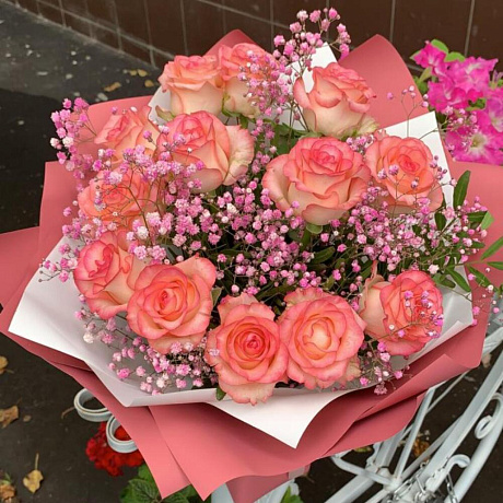 Букет цветов Розовое чудо №160 - Фото 1