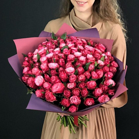 101 малиновая роза №161