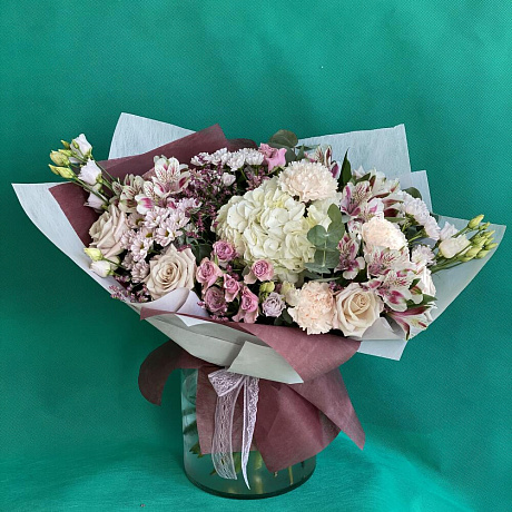Букет с гортензией №170 - Фото 1
