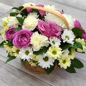 Корзина с цветами №292