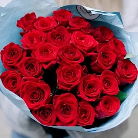 Букет из 25 красных роз 40 см №160