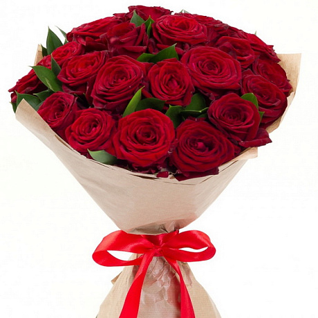 Букет цветов для мужчины 19 красных роз - Фото 1