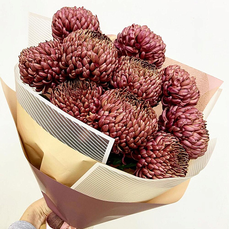 Монобукет из хризантемы №162 - Фото 1