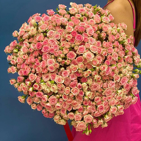 101 нежно-розовая кустовая Роза - Фото 1