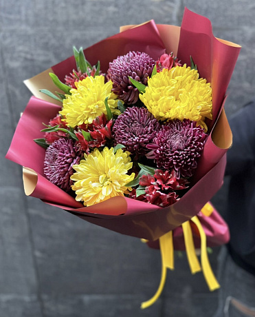 Букет хризантем «Карусель» - Фото 1