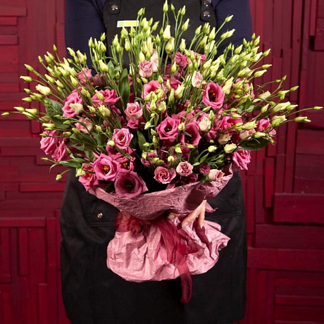 Букет соло Розовая Эустома - Фото 1