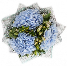 Букет гортензий и альстромерий