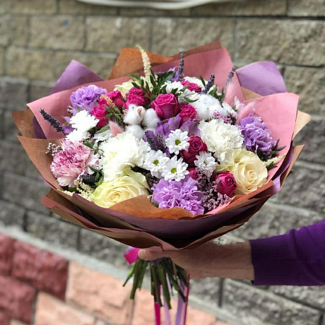 Букет цветов Французский шик №160 - Фото 1