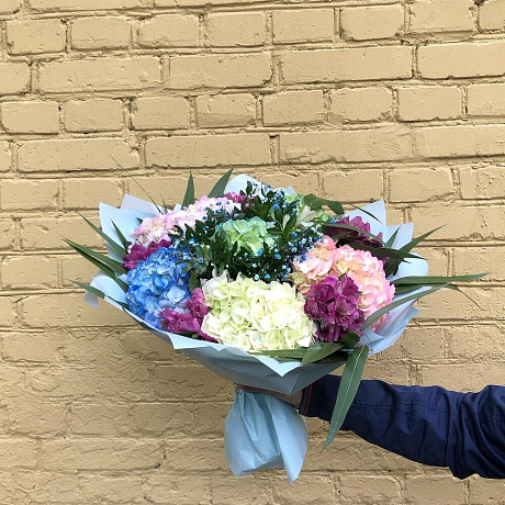 Букет с гортензией №165 - Фото 1