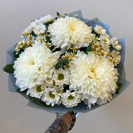 Букет цветов Полянка №163 - Фото 1