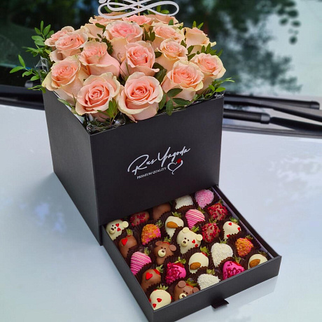 Букет цветов Шкатулка Леди-босс - Фото 1