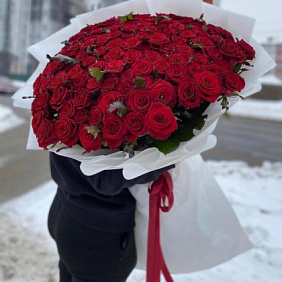 Букет 101 роз Эквадор
