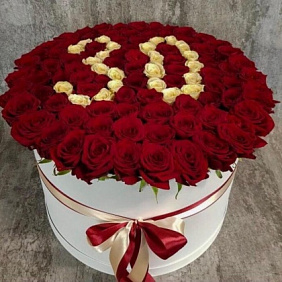 Цветы в коробке 101 шт