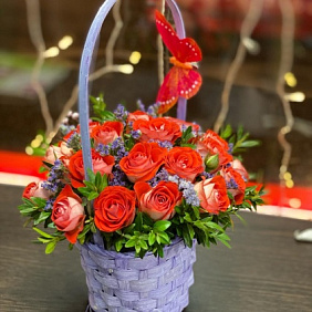 Корзина с цветами №363
