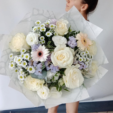 Букет цветов Белоснежка №185 - Фото 1