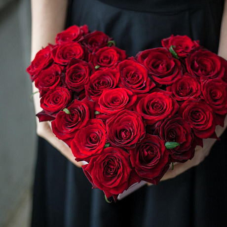 Большое сердце из роз Сердечко - Фото 1