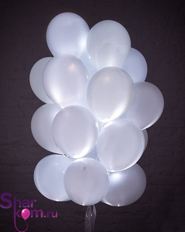 Белые светящиеся шары - Фото 1