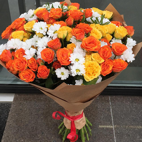 Букет цветов Лучики солнца №163 - Фото 1