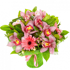 Красивые букеты цветов «С Днем рождения» девушке