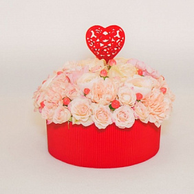 Букет цветов "Сердце в цветах"