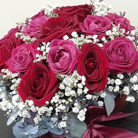 Цветы в коробке сердце №169 - Фото 1