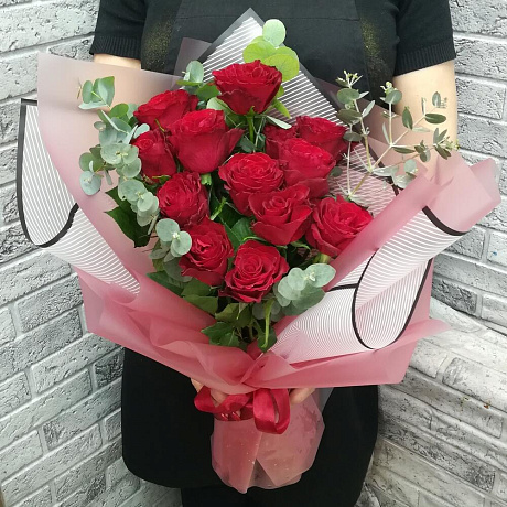 Букет цветов Бордо №166 - Фото 1