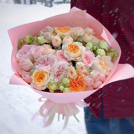 Букет цветов Ты ее очень любишь №161 - Фото 1