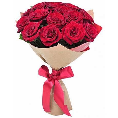 Букет из 15 красных роз №160 - Фото 1