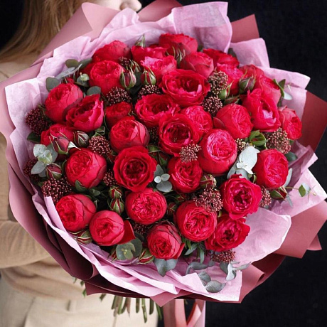 Букет с пионавидной розой Букет роз  - Фото 1