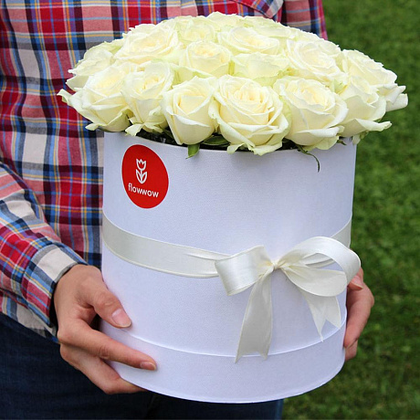 Букет из 25 роз в коробке №164 - Фото 1