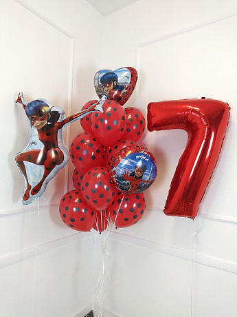 Композиция из шаров Леди Баг,вперёд - Фото 1