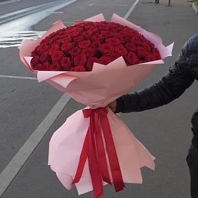 Букет 101 красная роза №179