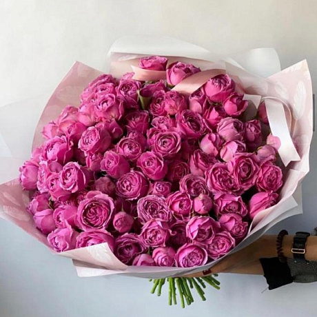 Охапка пионовидных роз №161 - Фото 1