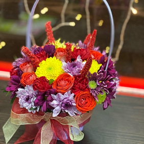Корзина с цветами №362