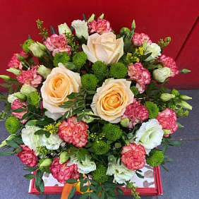 Букет цветов "Кремовый шик" №161