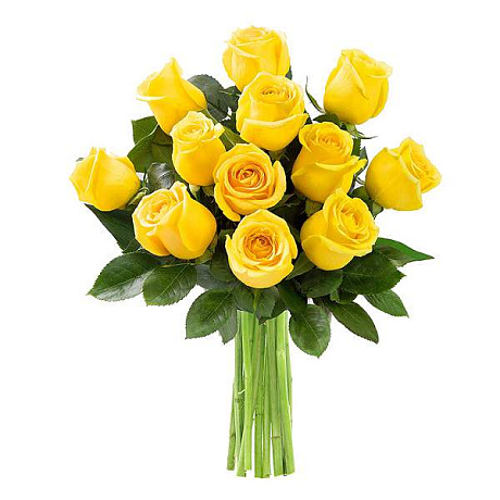 Букет из 21 желтой розы №360 - Фото 1