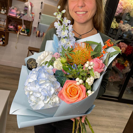 Букет цветов Голубая лагуна №178 - Фото 1