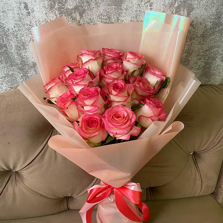 Букет из 15 роз Джумилия №160 - Фото 1