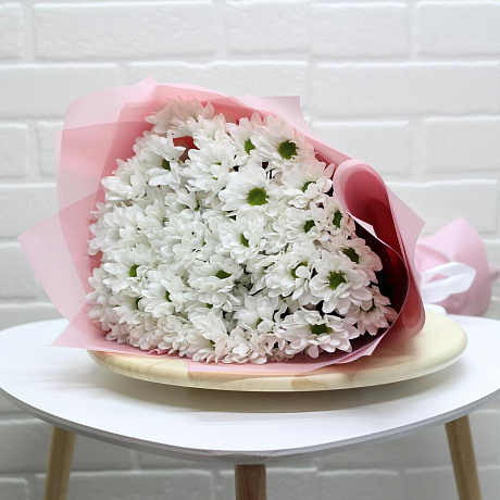 Букет из ромашковых хризантем №161 - Фото 1