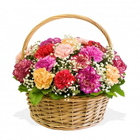 Корзинка гвоздик Конфетти