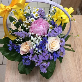 Корзина цветов "Лето" №161