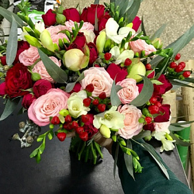 Свадебный букет +бутоньерка