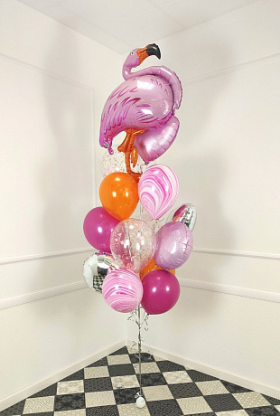 Композиция из шаров Фламинго Оазис - Фото 1