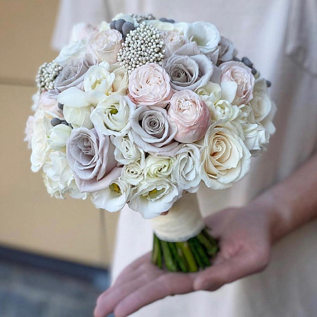 Букет невесты Luxury Flowers Пудровый - Фото 1